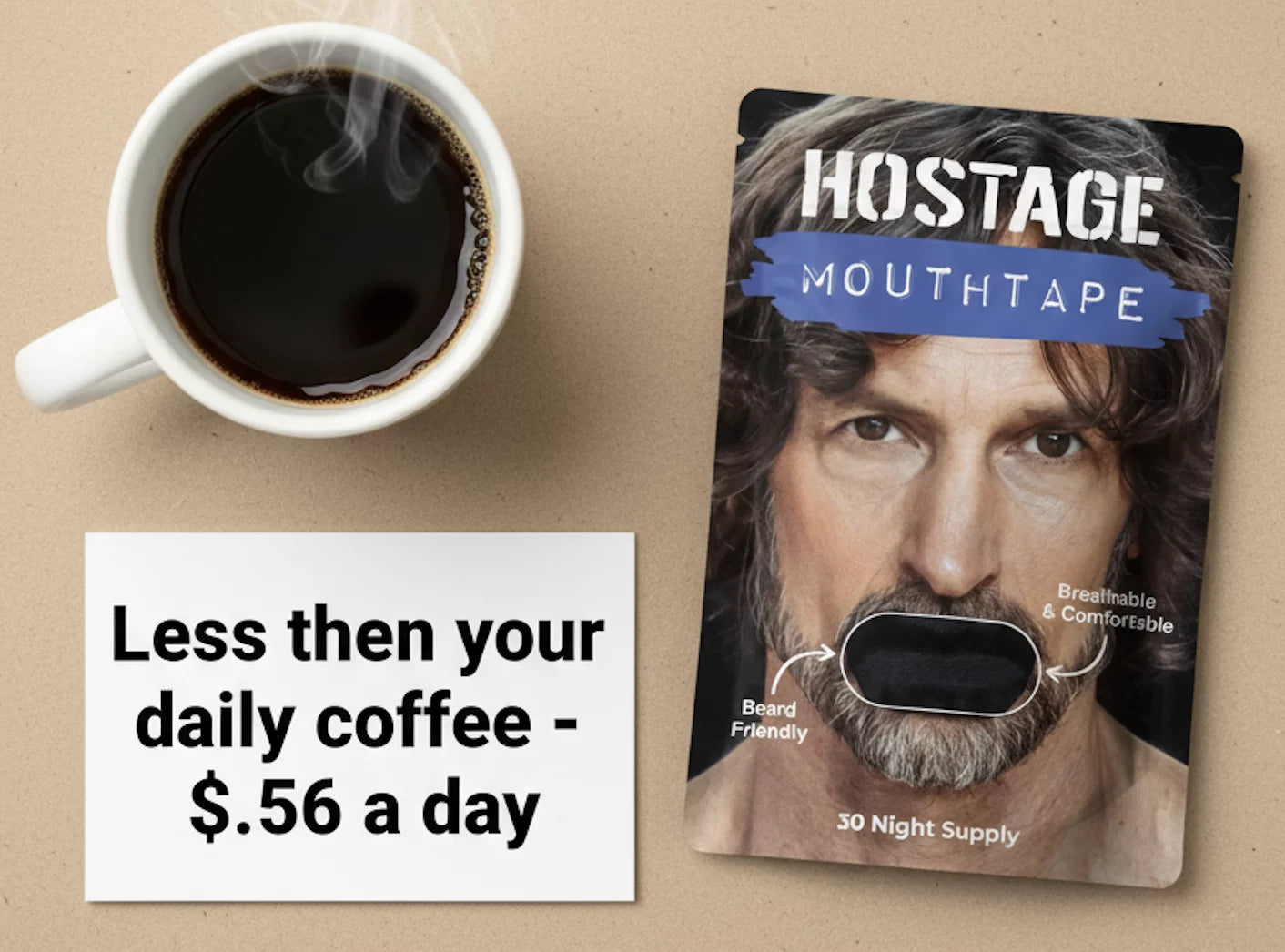 Hostage Tape: 1/3/6/12 Month Supplies | Mens/Womens - Hostage Tape