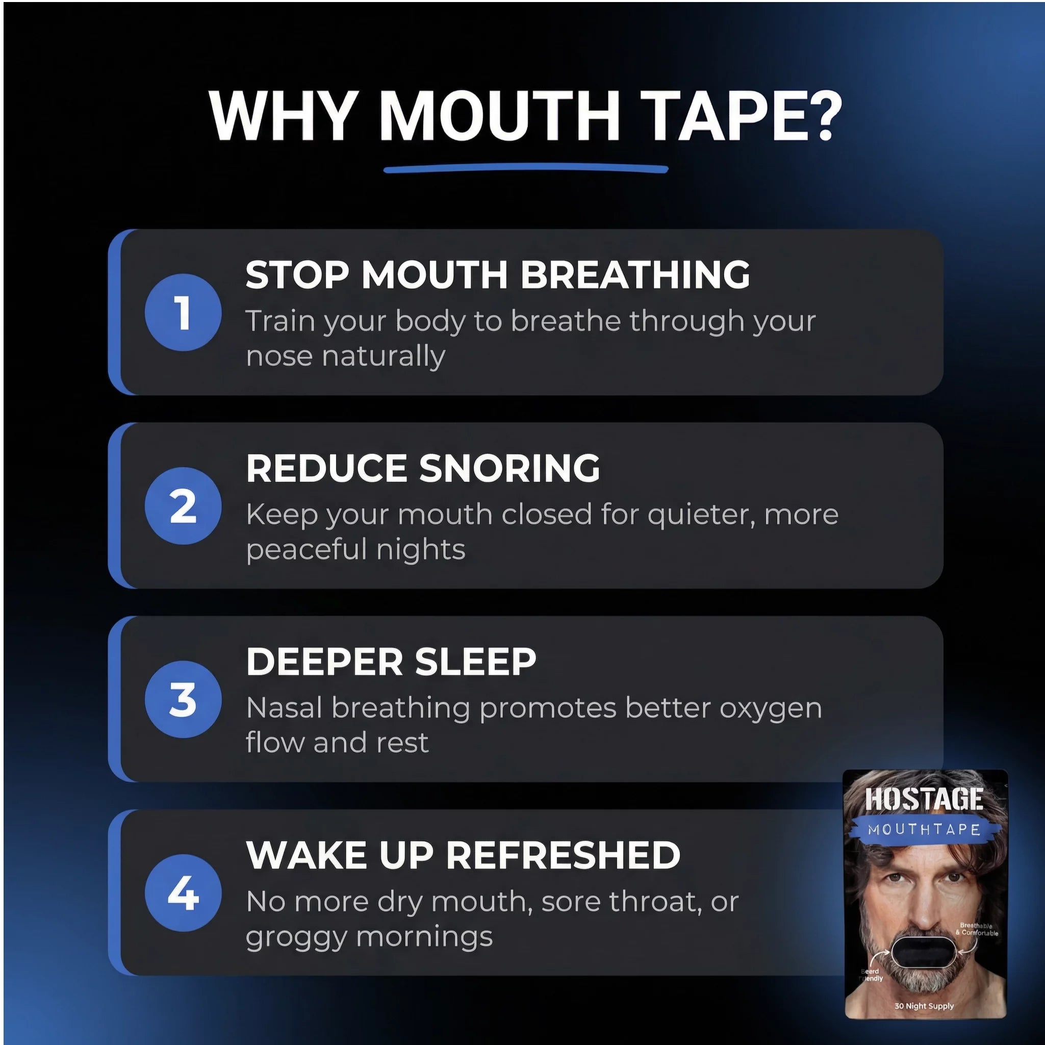 Hostage Mouth Tape 30 Night Try - LIMITED OFFER - Hostage Tape