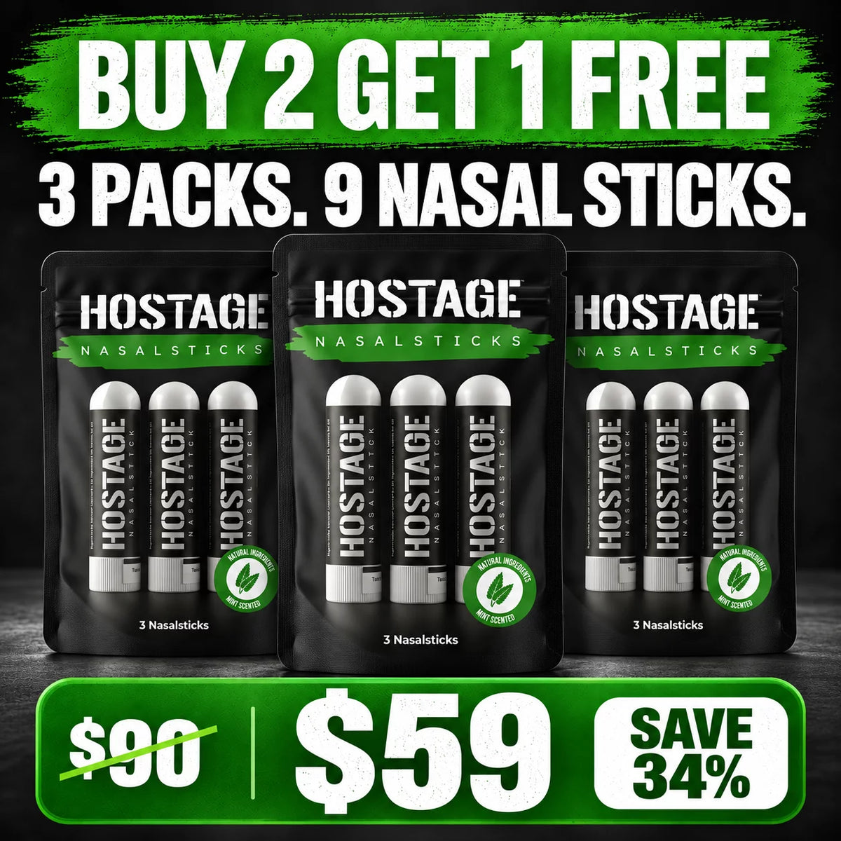 Hostage Nasal Stick Bundle