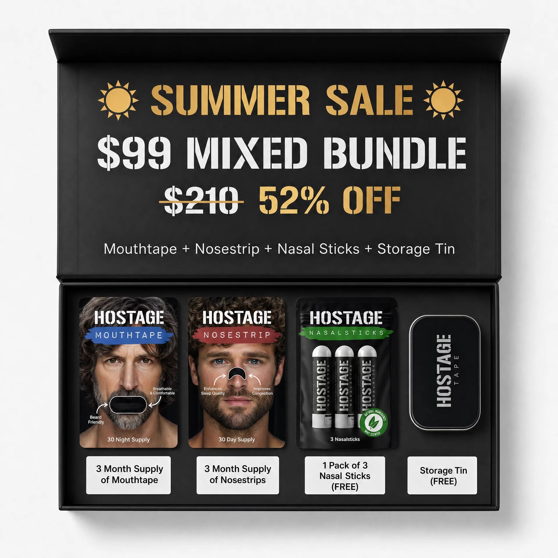 Mouth Tape + Nose Strip Bundle