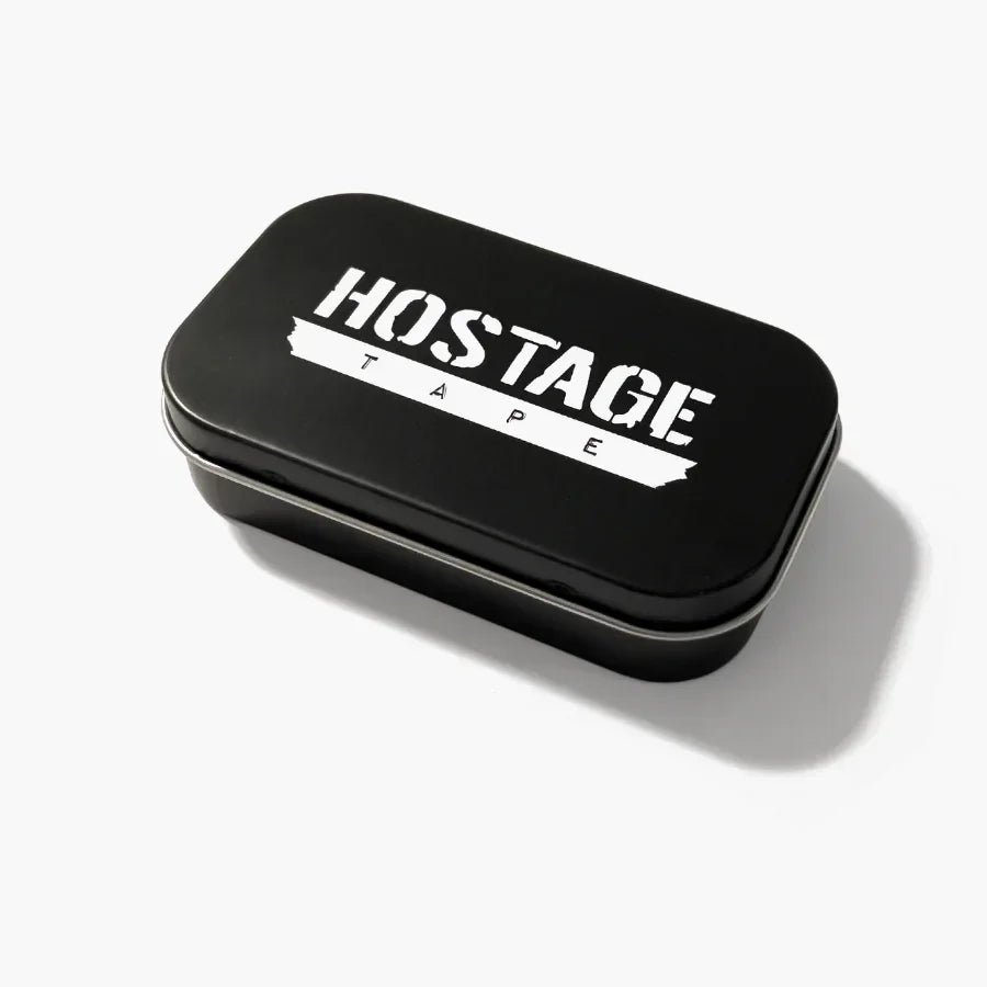Black Hostage Mouth Tape metal storage tin for safe and convenient storage