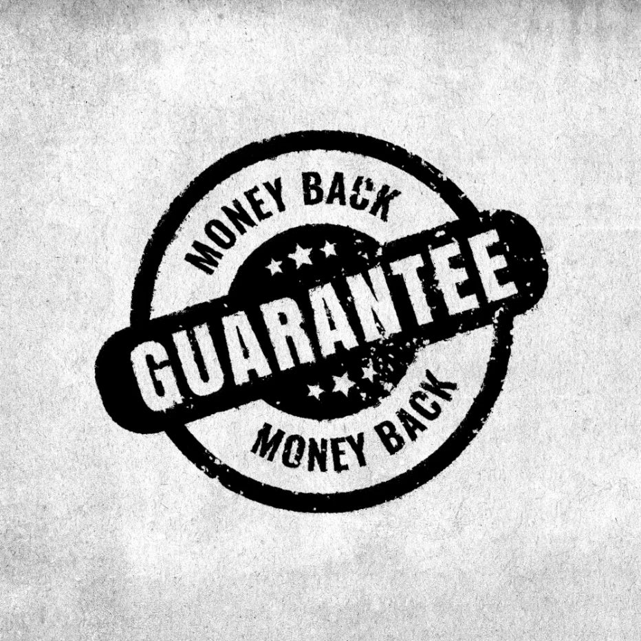 Hostage Tape money-back guarantee badge, trusted, risk-free purchase and customer satisfaction
