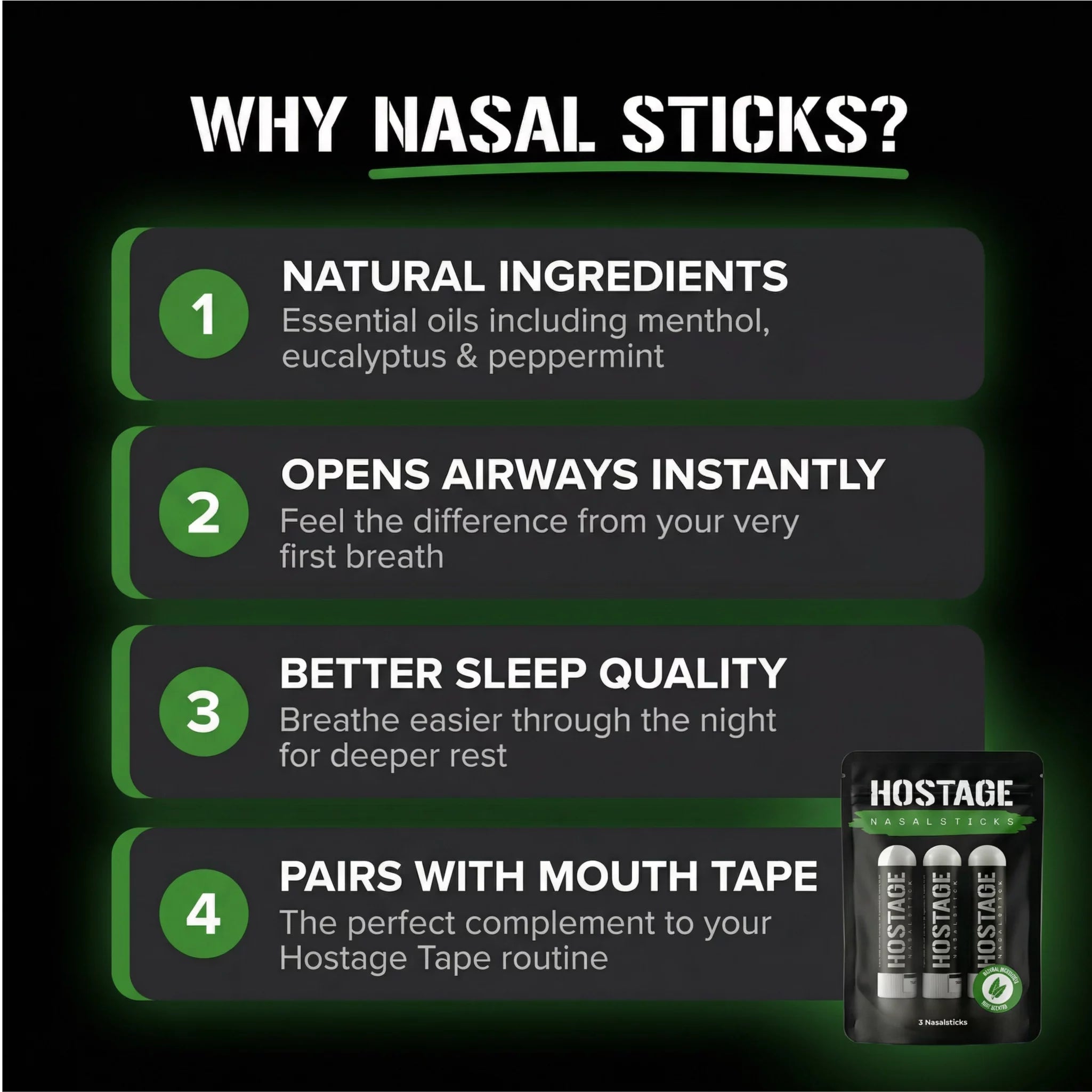 Hostage Nasal Stick Double Supply Bundle - Hostage Tape