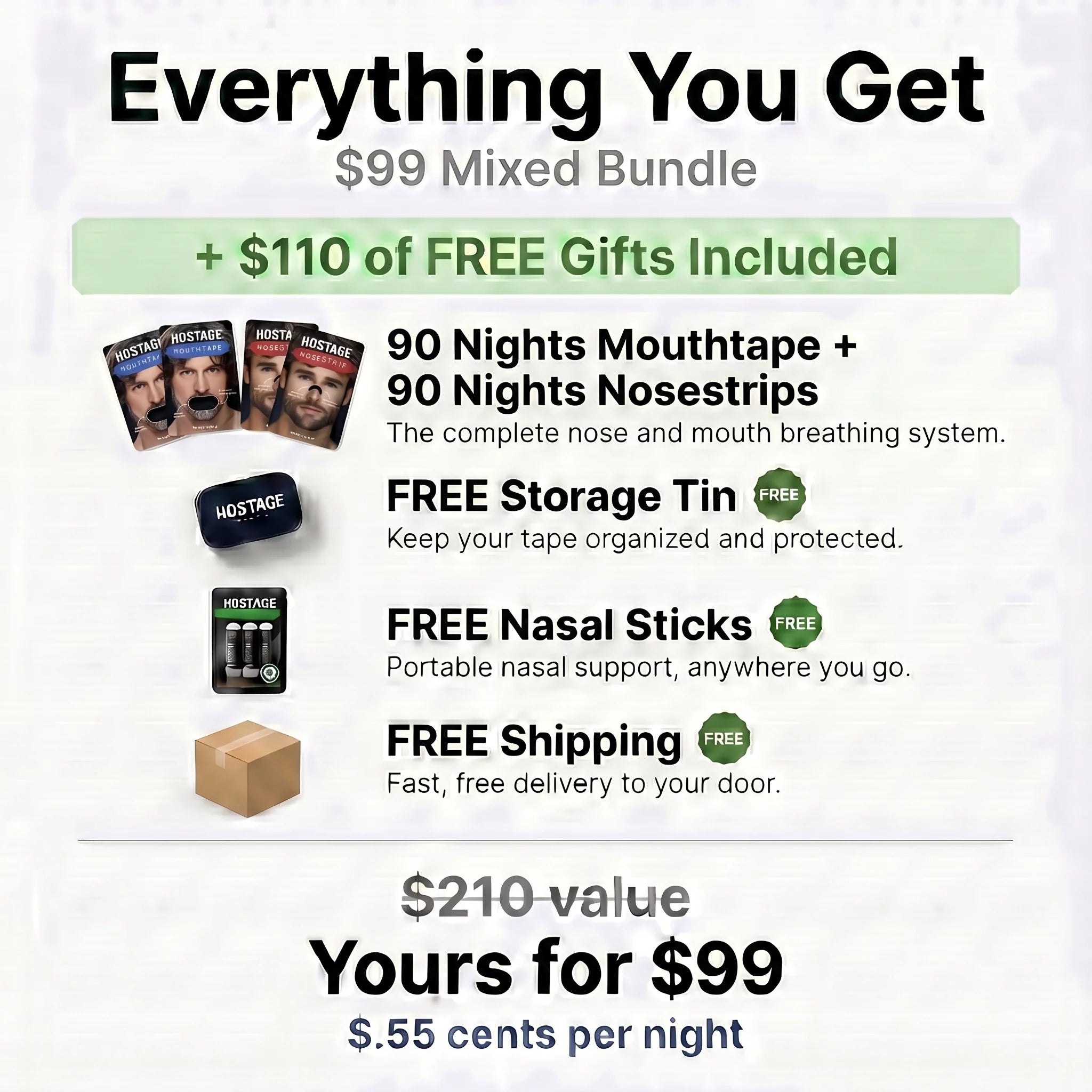 Mouth Tape + Nose Strip Bundle