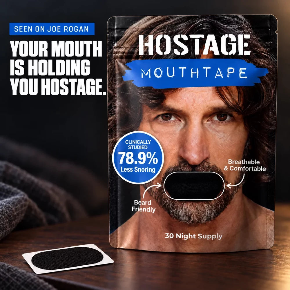 Hostage Tape mouth tape pouch with Your mouth is holding you hostage message