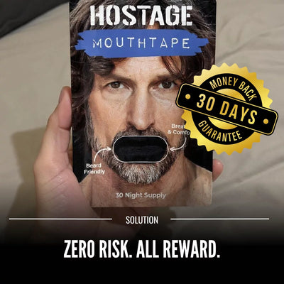 Hostage Tape mouth tape with zero-risk 30-day guarantee 