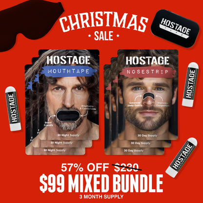 Hostage Tape Christmas mixed bundle offer with mouth tape and nose strips