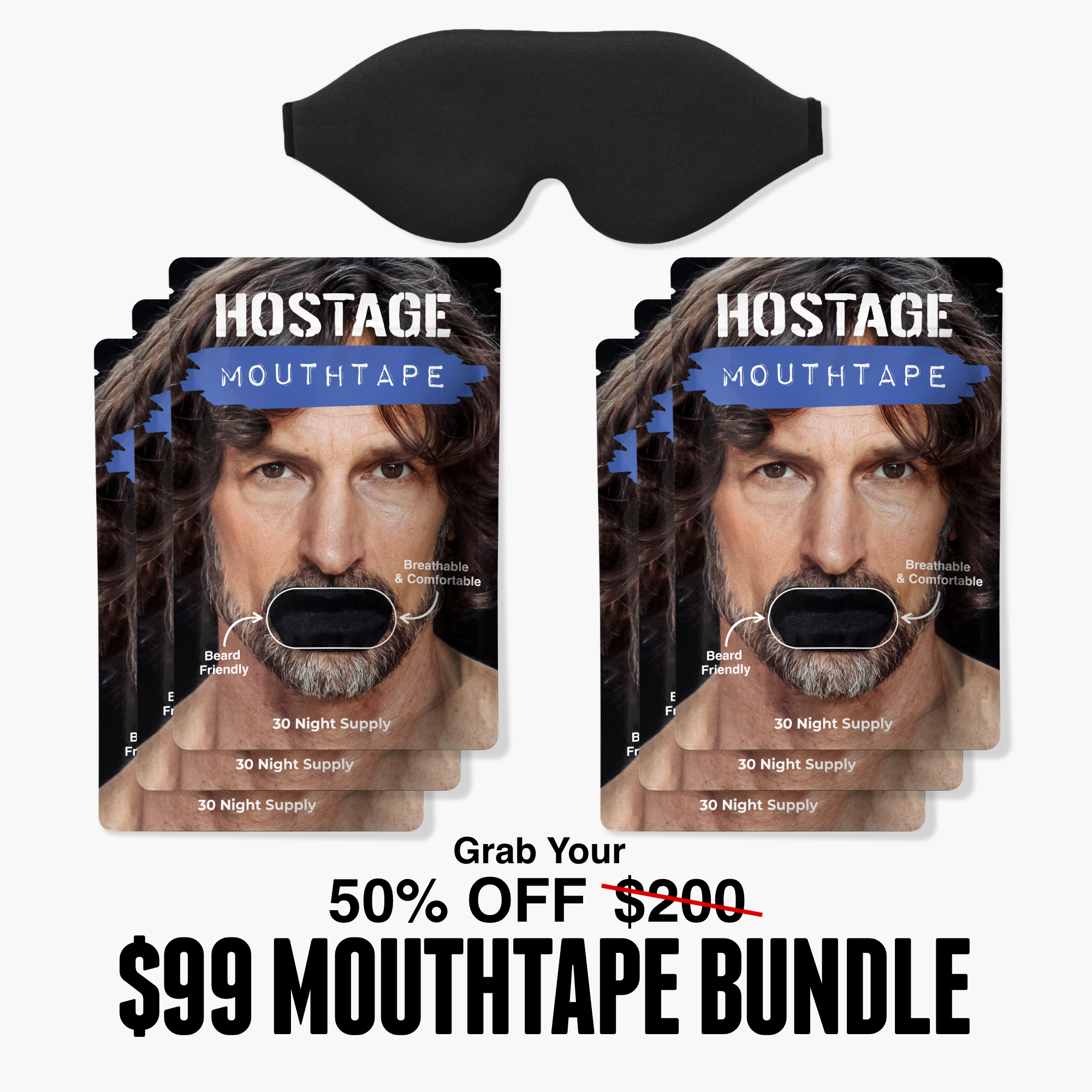 🤐 Mouth Tape Bundle + Blindfold
