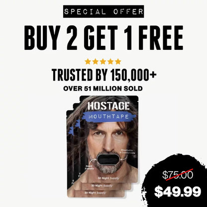 Hostage Mouth Tape Buy 2 Get 1 FREE - Sleep Starter Pack - Hostage Tape