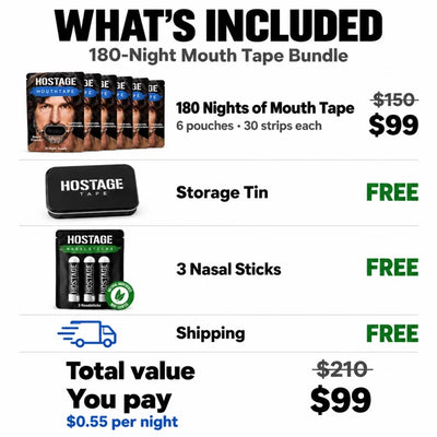 Mouth Tape Bundle + Nasal Sticks + Tin