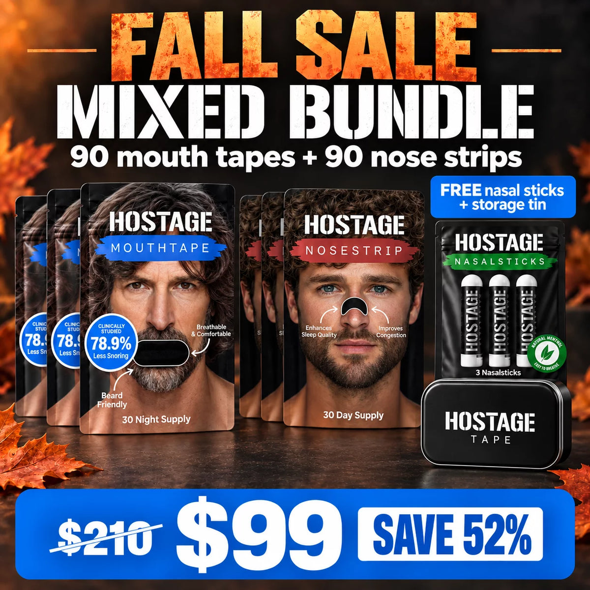 Mouth Tape + Nose Strip Bundle
