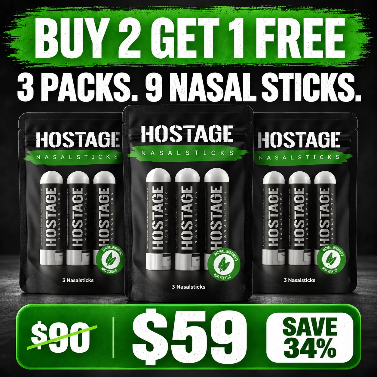 Hostage Nasal Stick Bundle