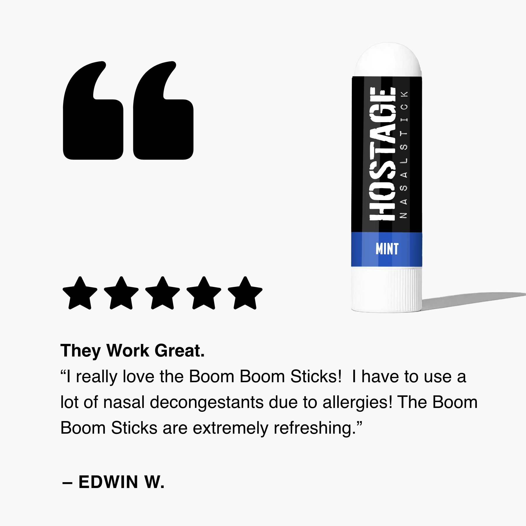 Test Hostage Nasal Stick - Hostage Tape