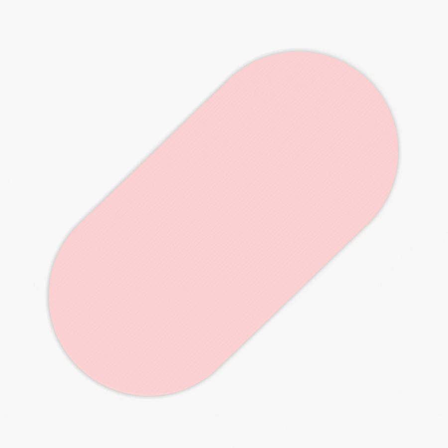 GIF showing one strip of Pink Hostage Mouth Tape from the top side and bottom adhesive side, designed for better sleep and nasal breathing