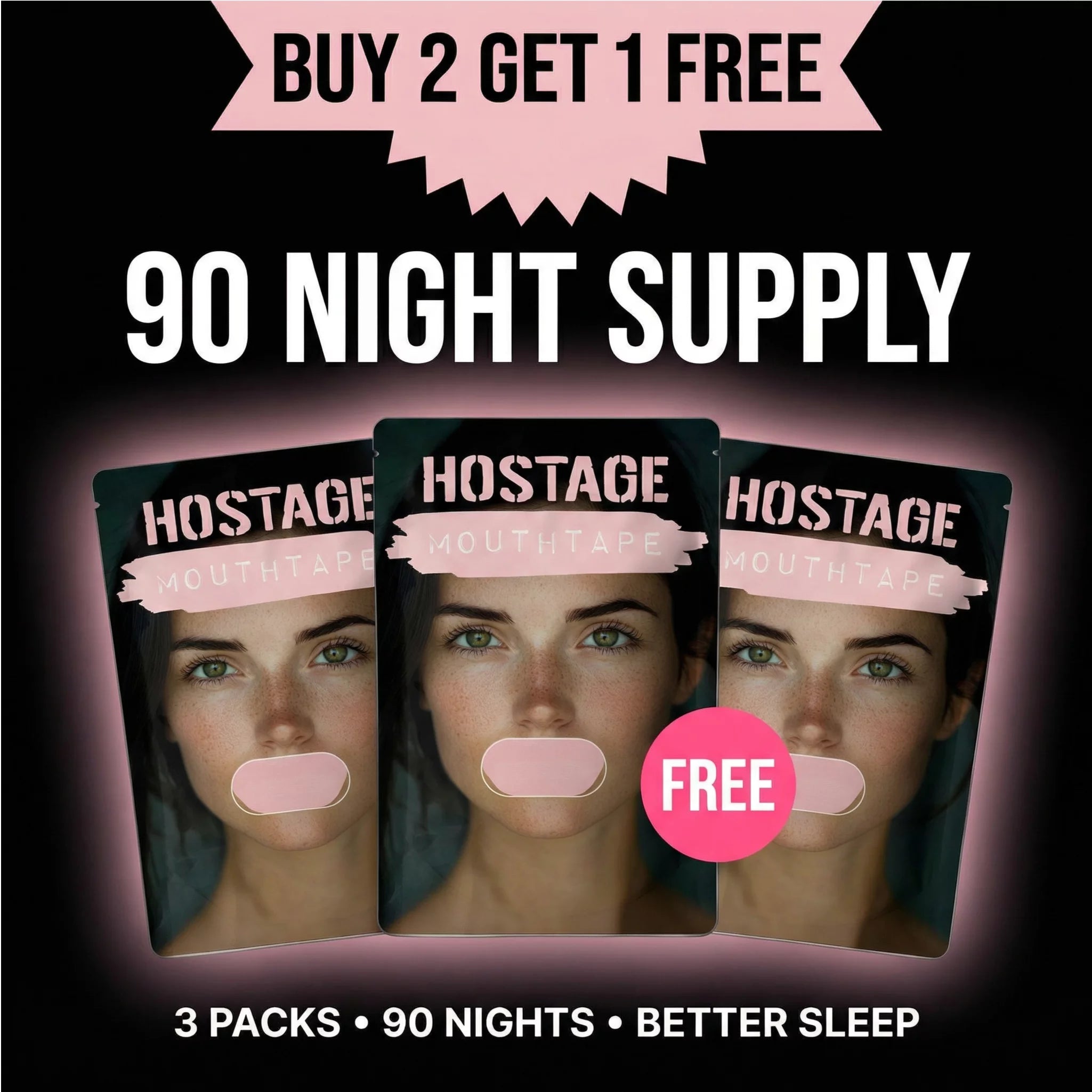 Hostage Mouth Tape Buy 2 Get 1 FREE - Starter Pack - Women's - Hostage Tape
