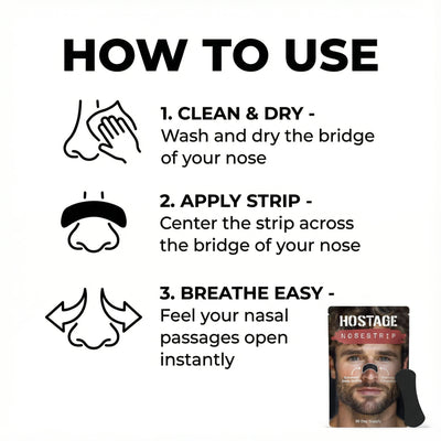 Hostage Nose Strips: 1/3/6/12 Month Supplies - Hostage Tape