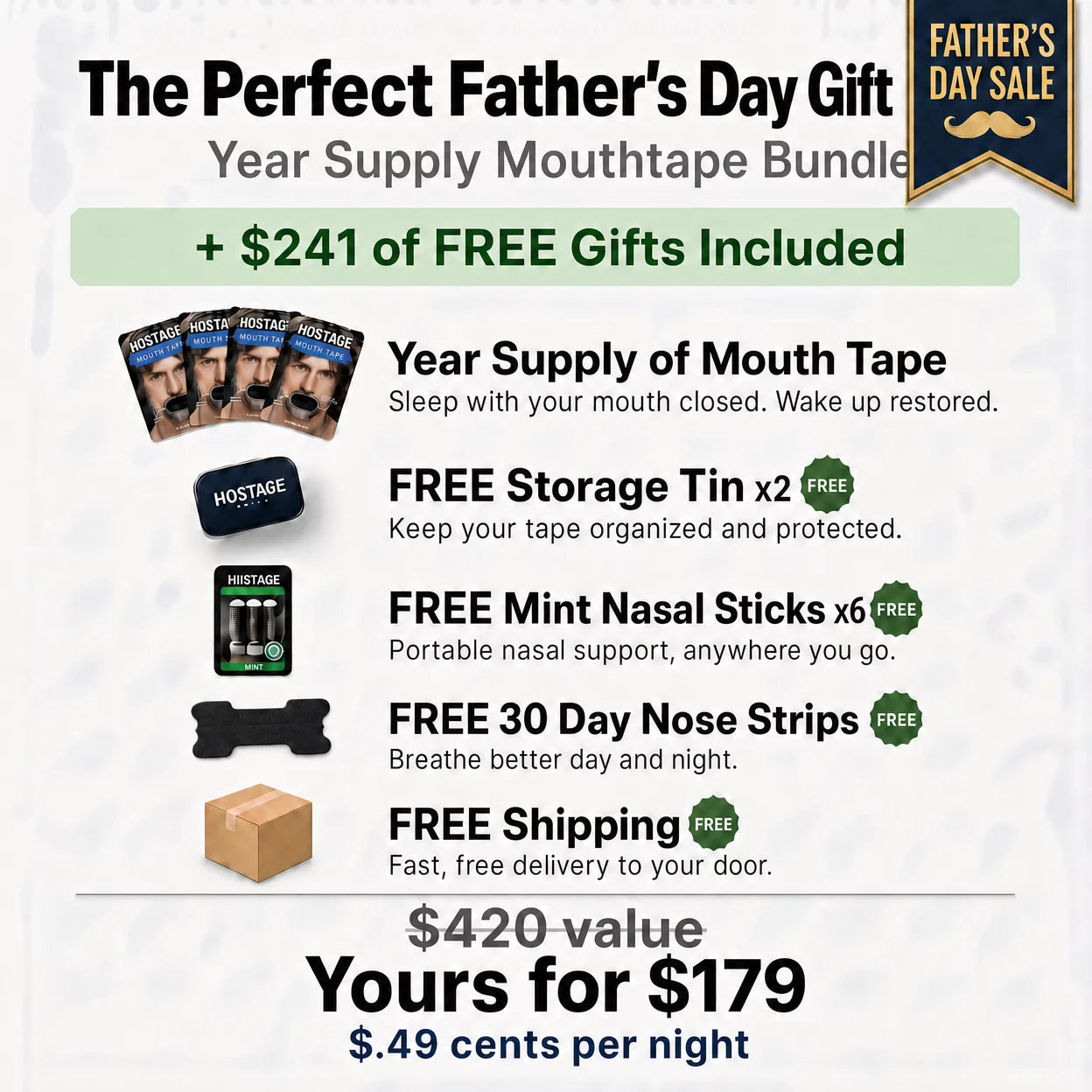 Fathers Day Sale - Mouth Tape Year Bundle