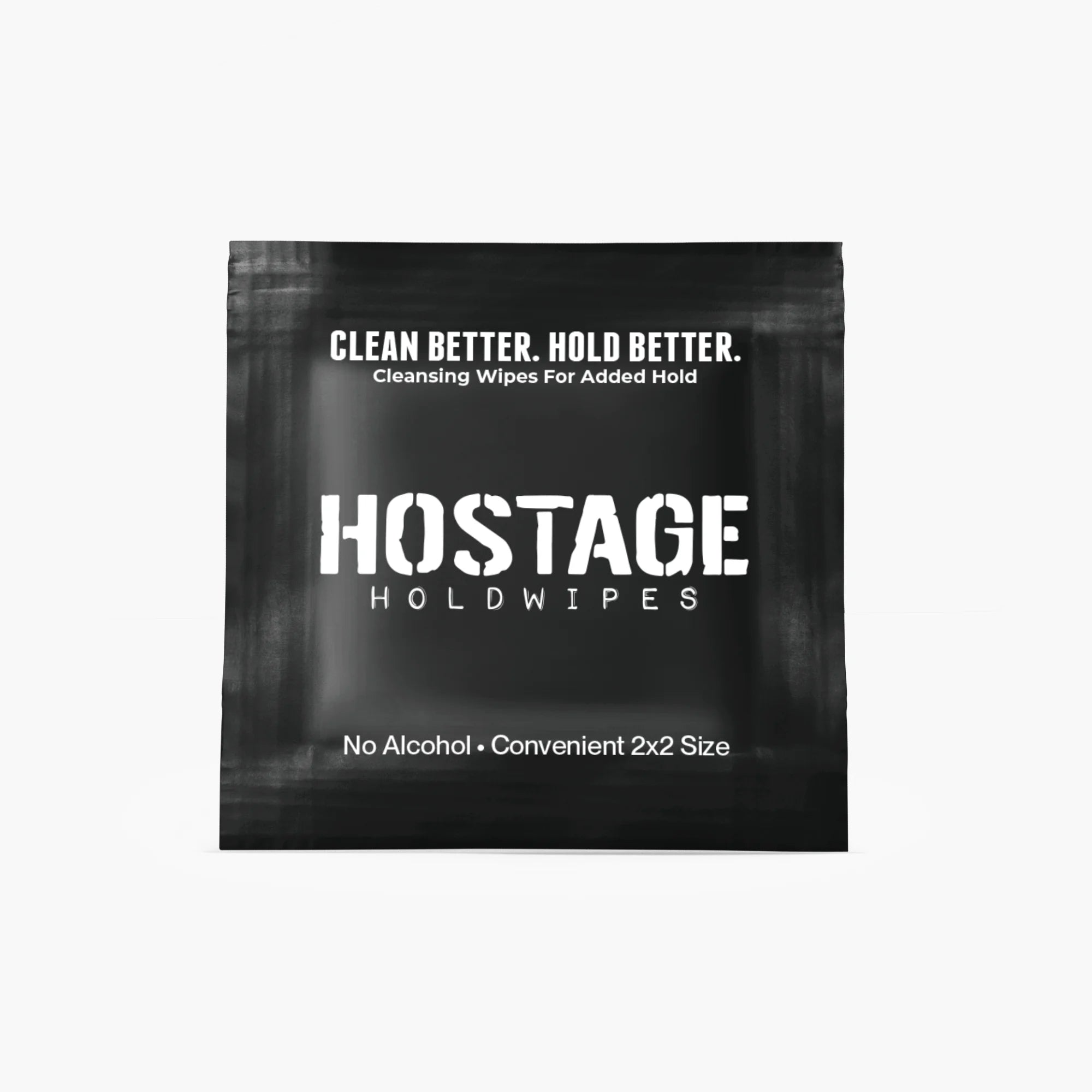 Hostage Holdwipes front packet, alcohol-free cleansing wipes for nose and mouth tape prep