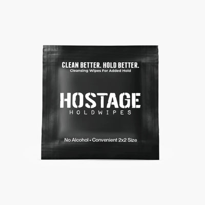Hostage Holdwipes front packet, alcohol-free cleansing wipes for nose and mouth tape prep