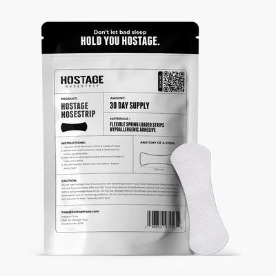 Hostage Nose Strip 30-day supply backing, hypoallergenic adhesive 
