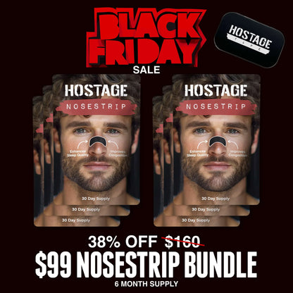 Hostage Tape nose strip 6-month bundle improves breathing and sleep quality during Black Friday sale