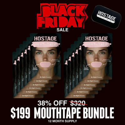 Hostage Tape women’s 12-month pink mouth tape bundle 