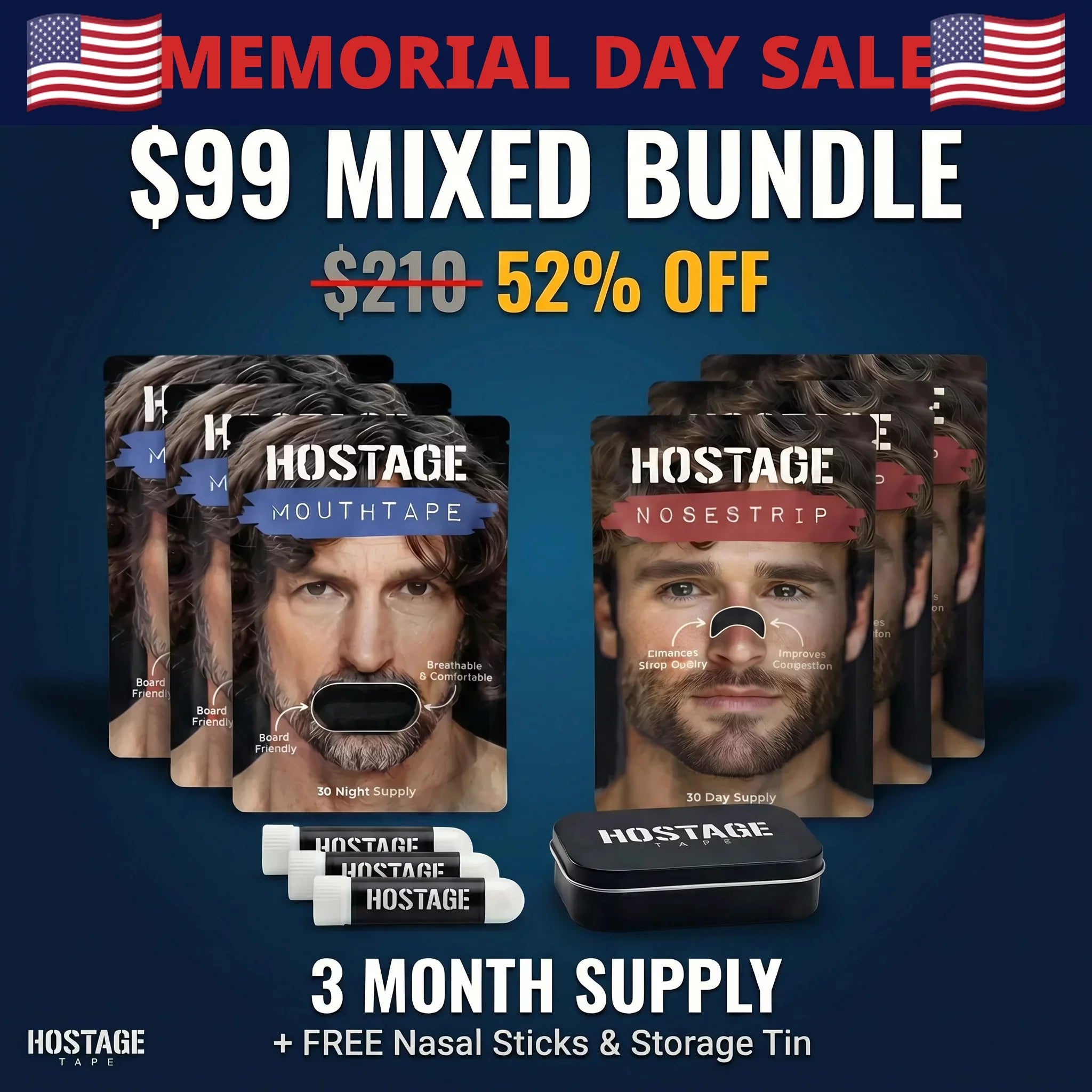 Mouth Tape + Nose Strip Bundle