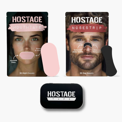 Hostage Tape mouth and nose strip bundle with storage tin