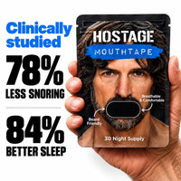 Hostage Tape mouth tape with clinical-study highlights