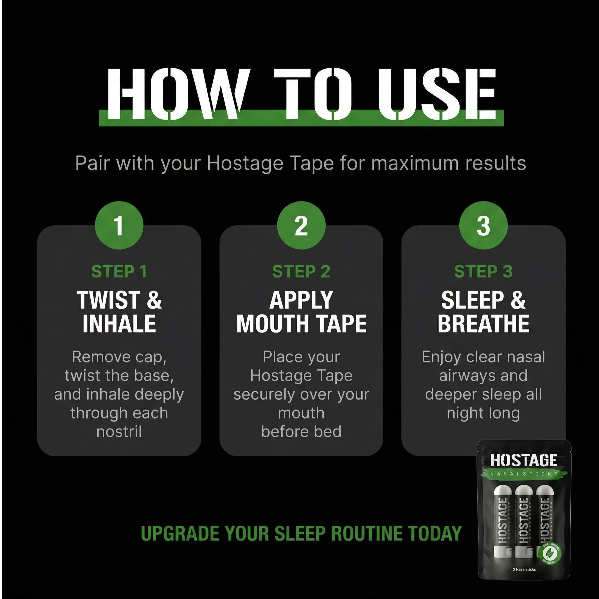 Hostage Nasal Stick Double Supply Bundle - Hostage Tape