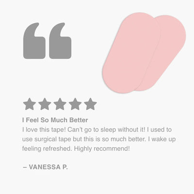Customer Vanessa P. review of pink Hostage Mouth Tape 