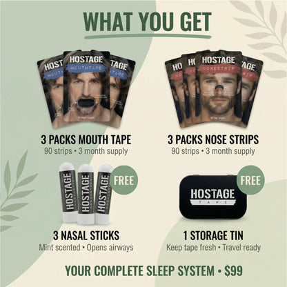 🤐 Mouth Tape   +   👃 Nose Strip Bundle - Hostage Tape