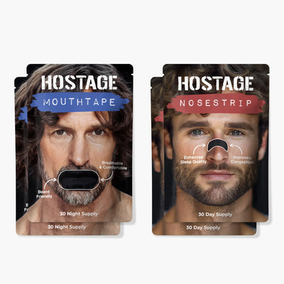 Two Black Hostage Mouth Tape and two Nose Strips 