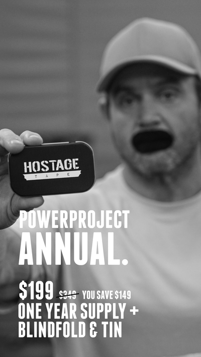 POWER PROJECT Hostage Tape Yearly 2.0 + FREE Blindfold + FREE Extra Tin - Hostage Tape