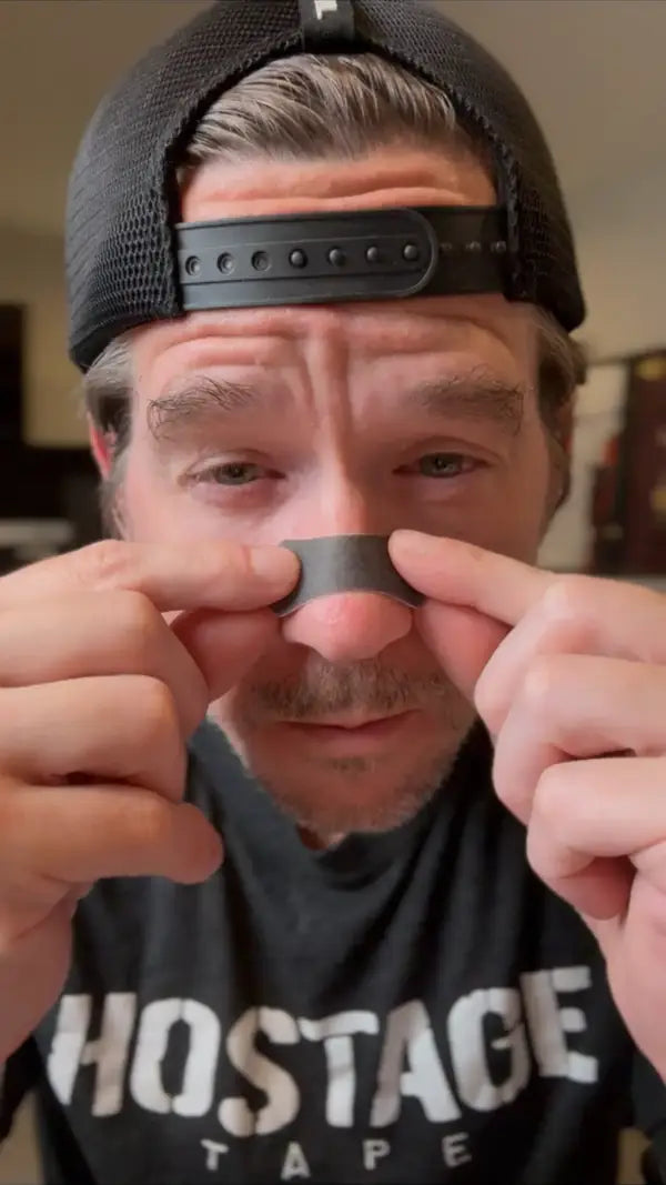 Step 3: Center and press the Hostage Nose Strip into place