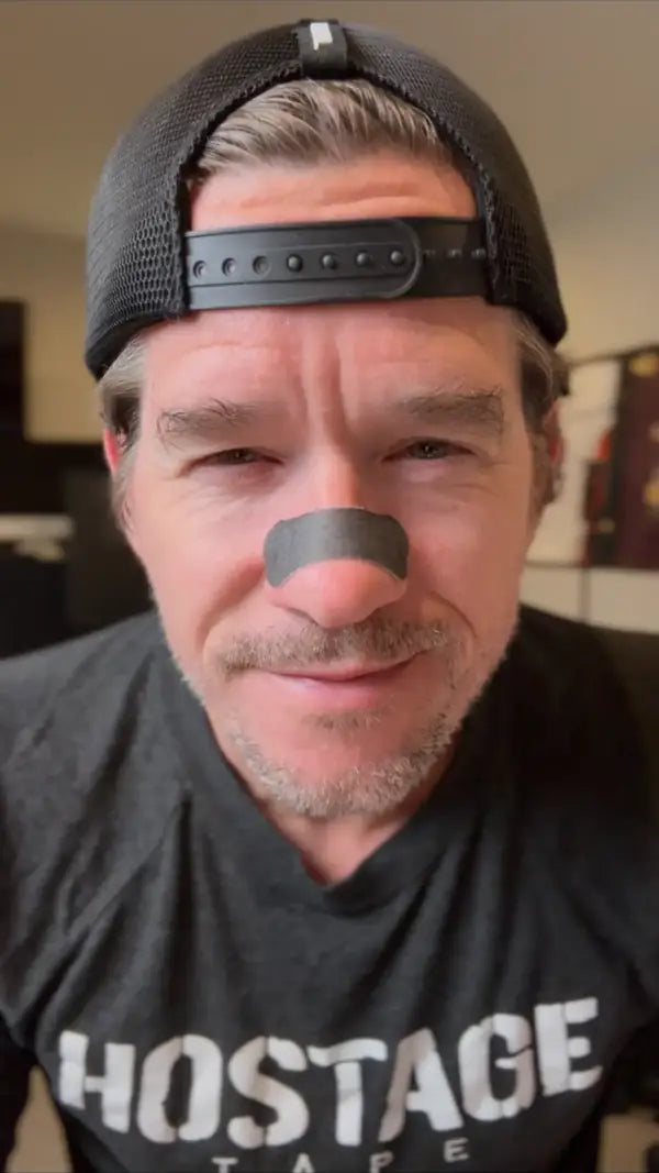 Step 4: Wear the Hostage Nose Strip to help open nasal airflow