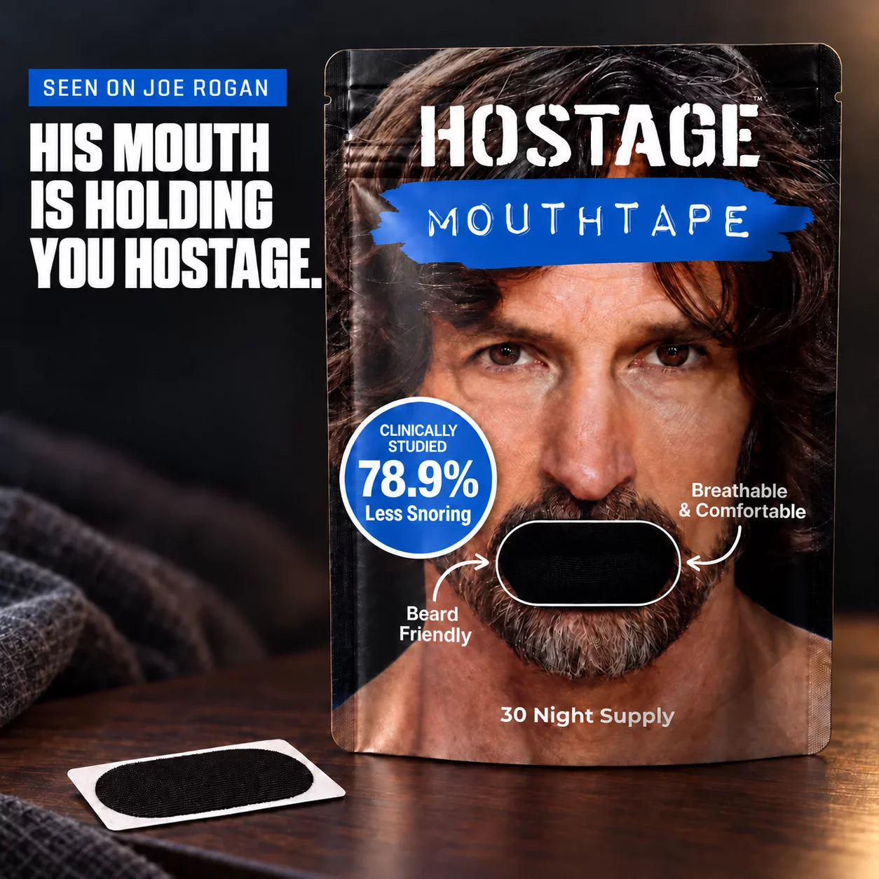 Hostage Tape pouch with His mouth is holding you hostage message